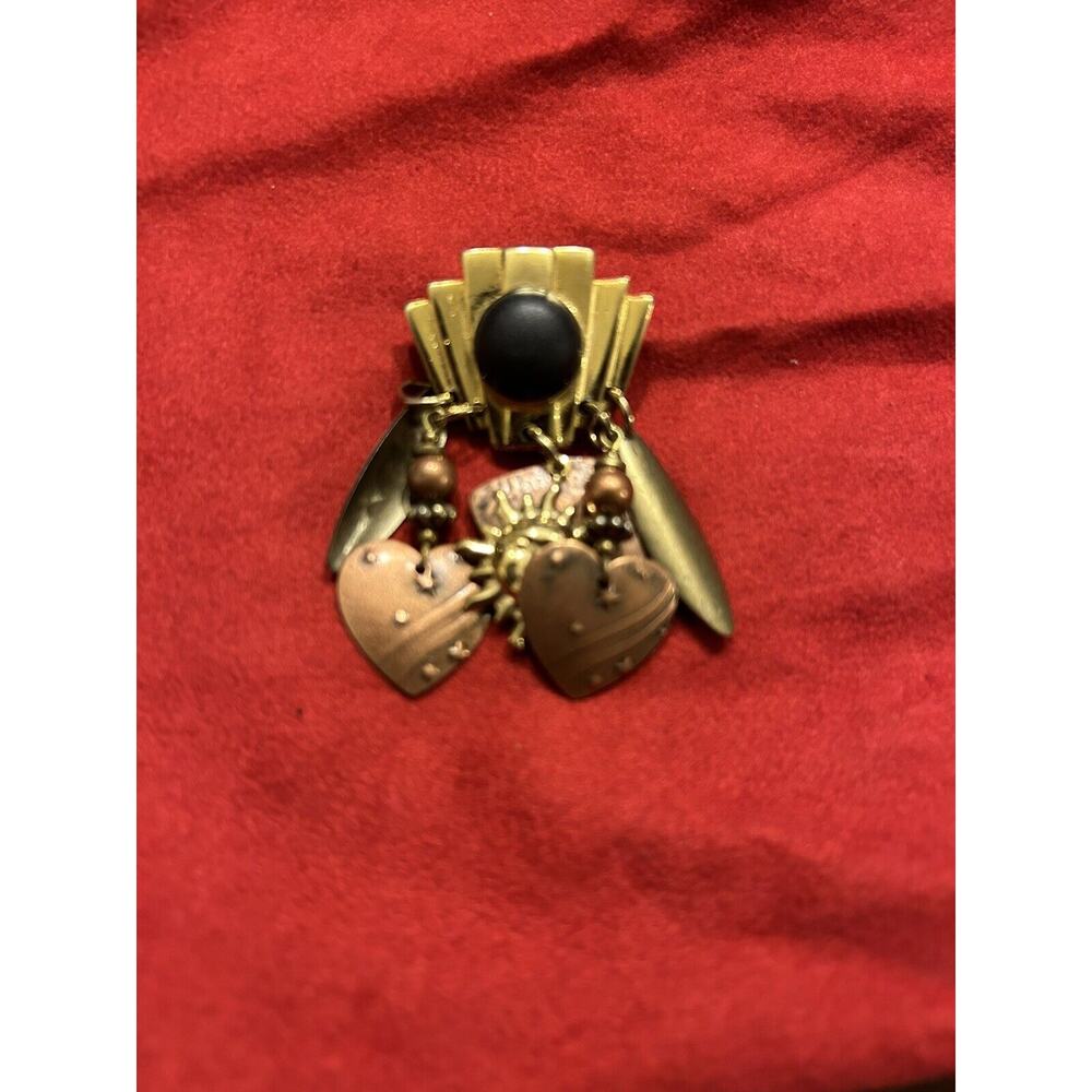 Vintage Art Deco Style Dangle Brooch Pin